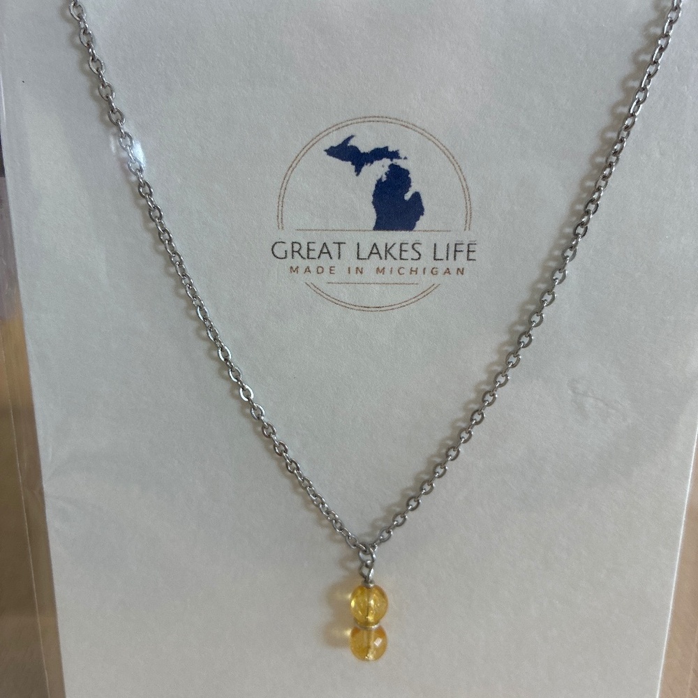 Genuine citrine necklace.